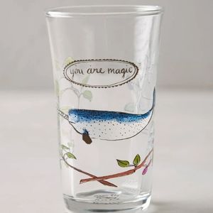 Anthropologie Molly Hatch Narwhal Juice Glass